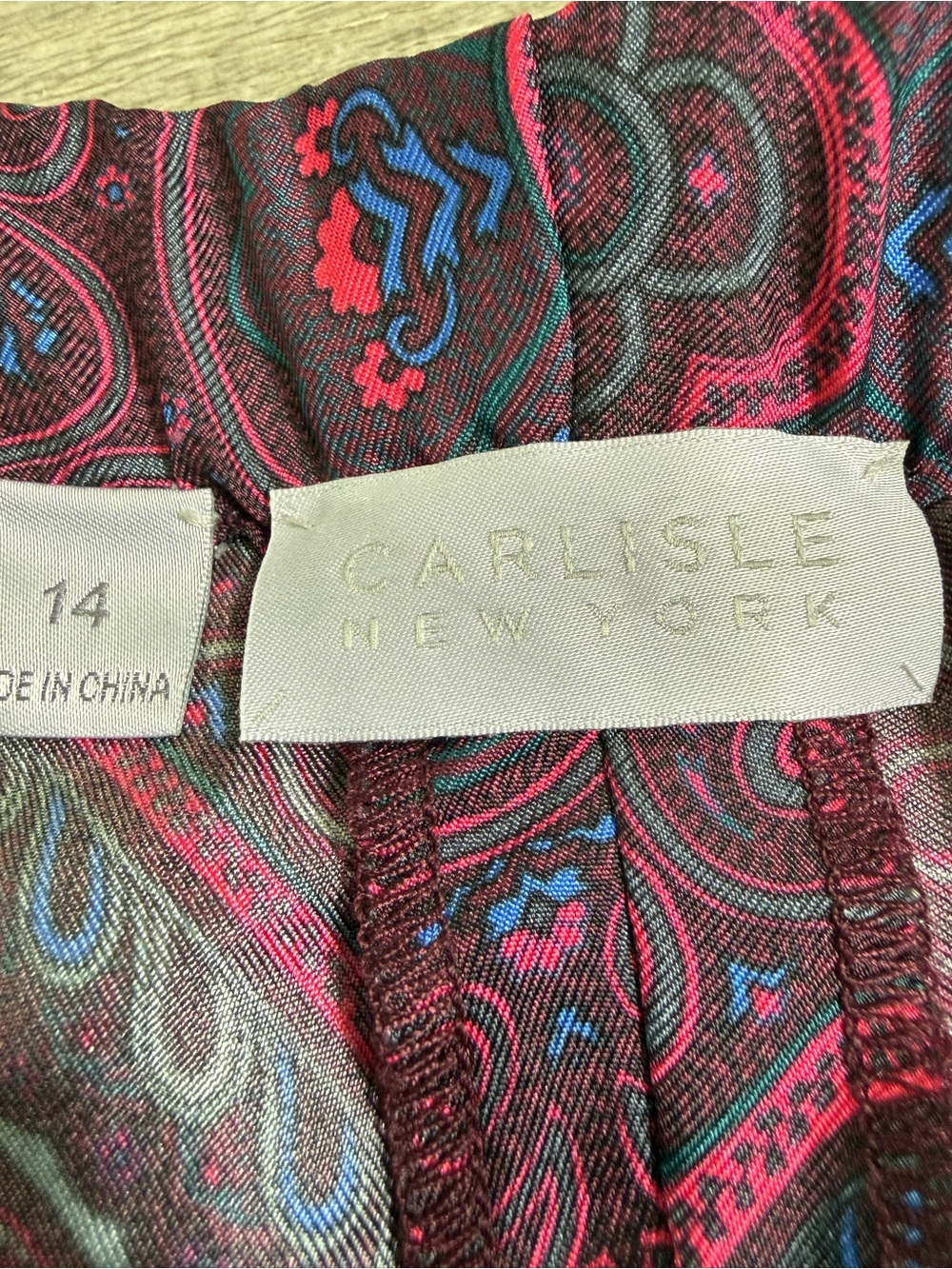 Carlisle Silk Paisley Pants - Picture 3 of 8